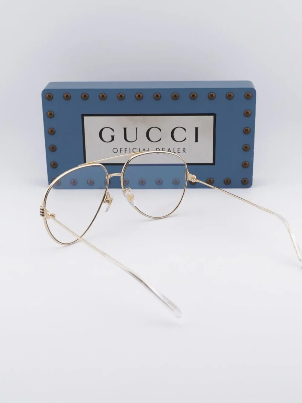 Gucci GG1280S 001 Aviator Sunglasses - Gold/Transparent/Photochromic